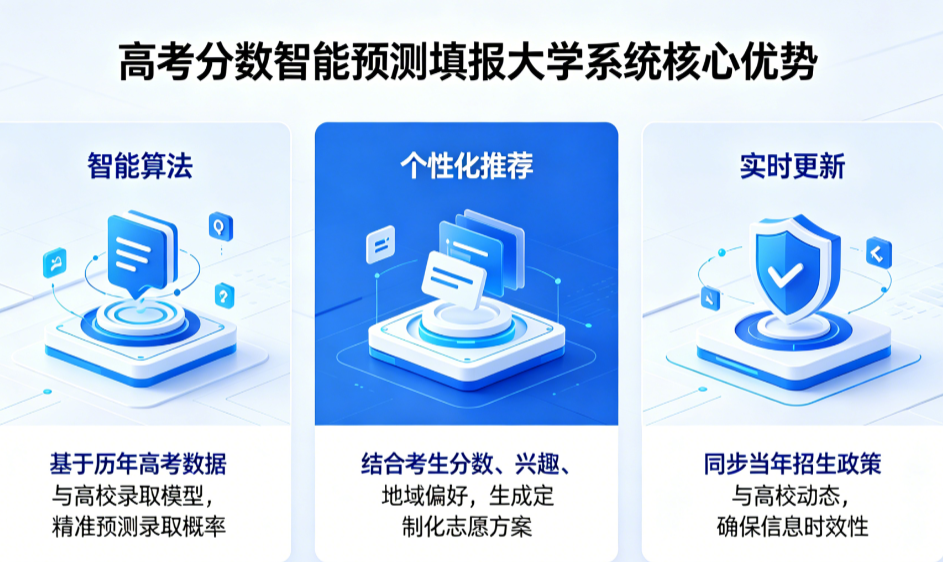 高考分数预测填报系统智能推荐界面